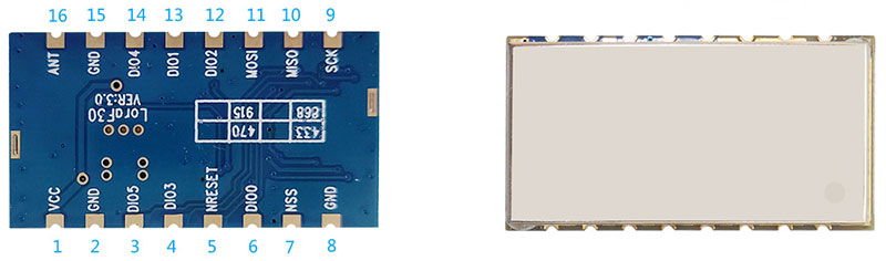 433M無(wú)線模塊LoRa1278F30的引腳定義