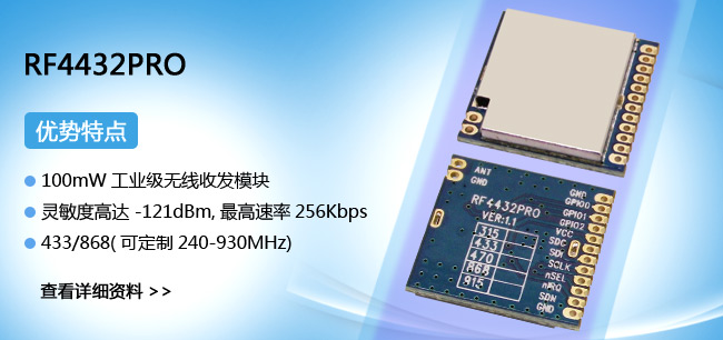 工業(yè)級無線模塊 RF4432PRO